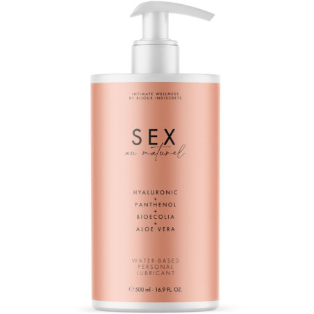 Botella de 500 ml con dosificador del lubricante base agua Bijoux Indiscrets Sex au Naturel
