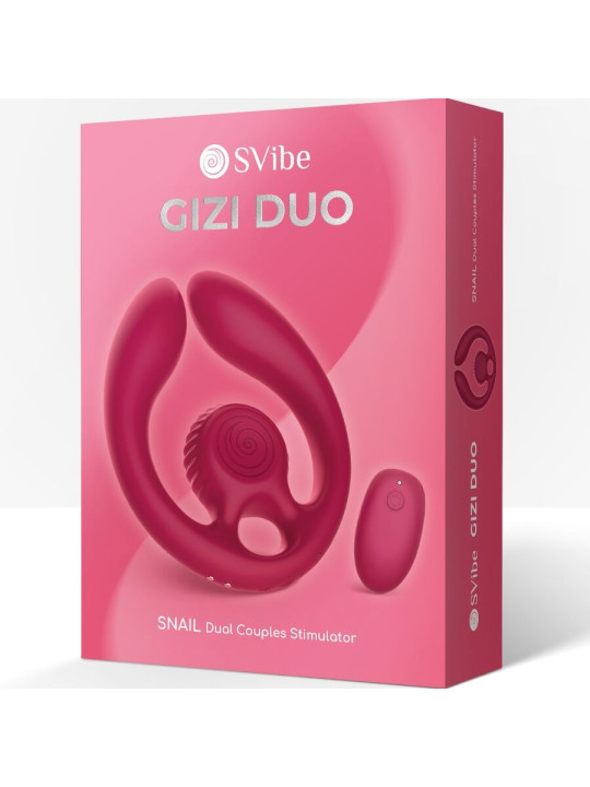 Snail Vibe Gizi Duo: vibrador doble para parejas con mando