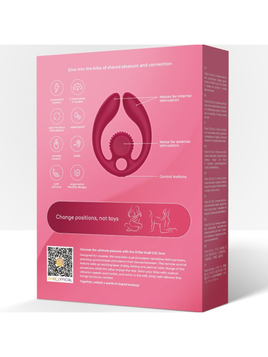 Snail Vibe Gizi Duo: vibrador doble para parejas con mando