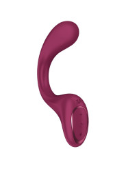 Satisfyer G for Goddess 2 en color burdeos, vibrador rabbit flexible con tres botones en la base