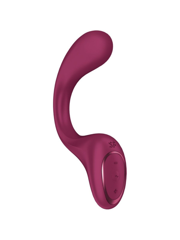 Satisfyer G for Goddess 2 en color burdeos, vibrador rabbit flexible con tres botones en la base