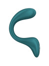 Satisfyer G for Goddess 2 en color verde, perfil en C con eje curvado y brazo para el clítoris