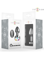 INTENSE - PLUG ANAL DE METAL VIBRADOR CON LUCES LED Y CONTROL REMOTO