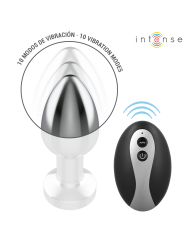 INTENSE - PLUG ANAL DE METAL VIBRADOR CON LUCES LED Y CONTROL REMOTO