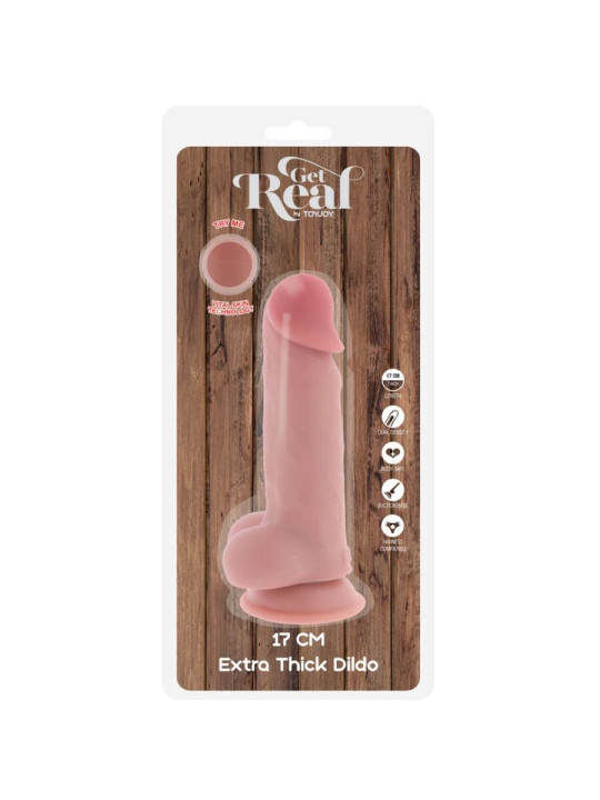 Get Real Deluxe: pene realista con testículos 17 cm