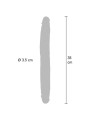 Get Real Skin: consolador doble realista de silicona, 35-46 cm