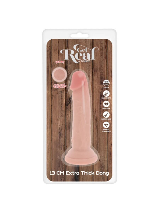 GET REAL - DILDO DELUXE DONG GRUESO DE DOBLE DENSIDAD TPE