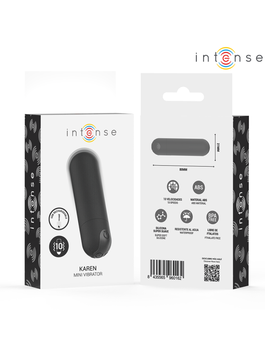 INTENSE - KAREN MINI BALA VIBRADORA 10 MODOS RECARGABLE