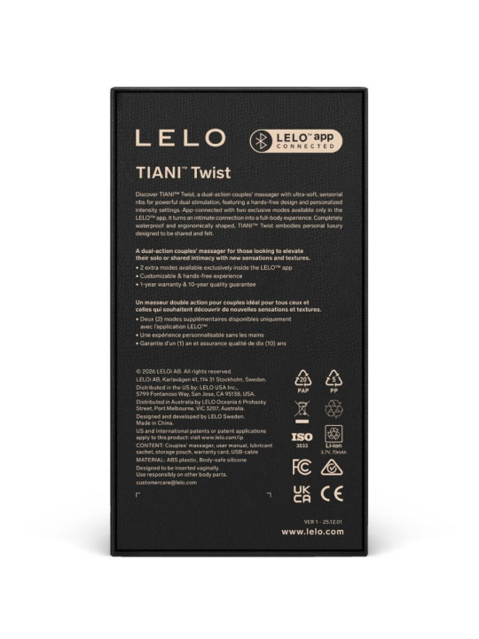 LELO Tiani Twist: vibrador para parejas con app, en 3 colores