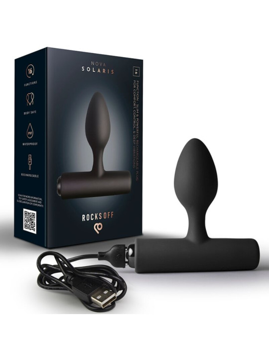 ROCKS-OFF - NOVA SOLARIS PLUG ANAL FINO RECARGABLE 16 FUNCIONES