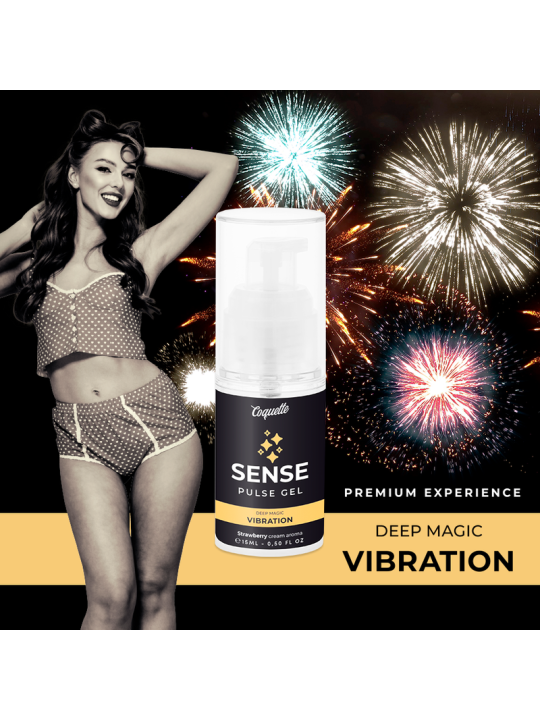 COQUETTE CHIC DESIRE - PULSE GEL FRESA VIBRACIÓN LIQUIDA PREMIUM 15ML