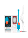 Huevo vibrador Wearwatch WatchMe azul con reloj mando blanco, cable USB y caja de la marca