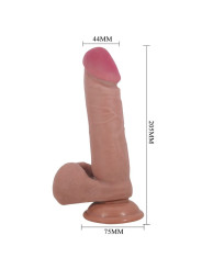 PRETTY LOVE - SLIDING SKIN SERIES DILDO REALÍSTICO CON VENTOSA PIEL DESLIZANTE MULATO