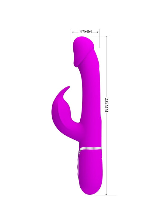 PRETTY LOVE - KAMPAS VIBRADOR RABBIT 3 EN 1 MULTIFUNCIÓN CON LENGUA