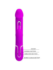 PRETTY LOVE - KAMPAS VIBRADOR RABBIT 3 EN 1 MULTIFUNCIÓN CON LENGUA
