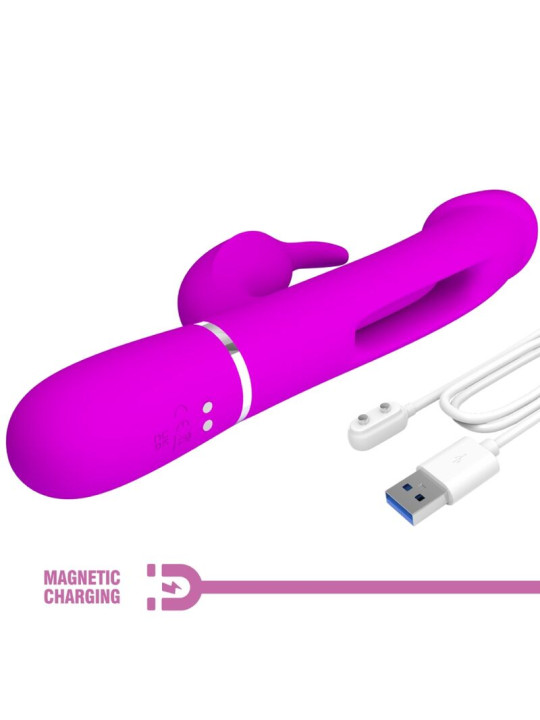 PRETTY LOVE - KAMPAS VIBRADOR RABBIT 3 EN 1 MULTIFUNCIÓN CON LENGUA