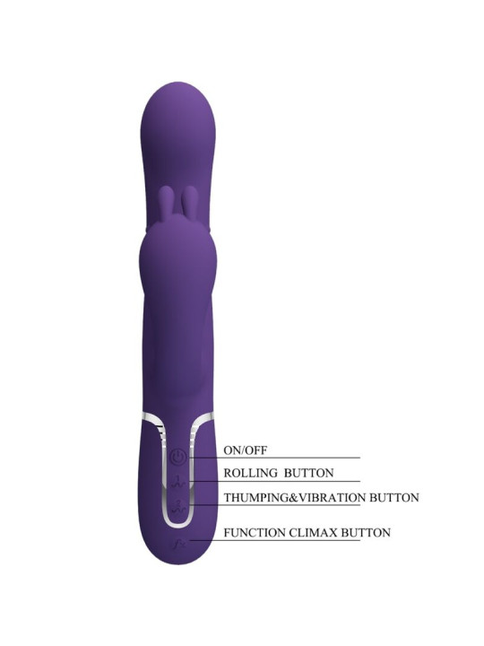 PRETTY LOVE - CAMMY TRIPLE VIBRADOR MULTIFUNCIÓN 4 EN 1