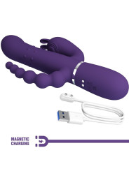 PRETTY LOVE - CAMMY TRIPLE VIBRADOR MULTIFUNCIÓN 4 EN 1