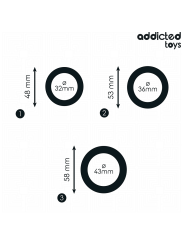 ADDICTED TOYS - SET DE ANILLOS SILICONA