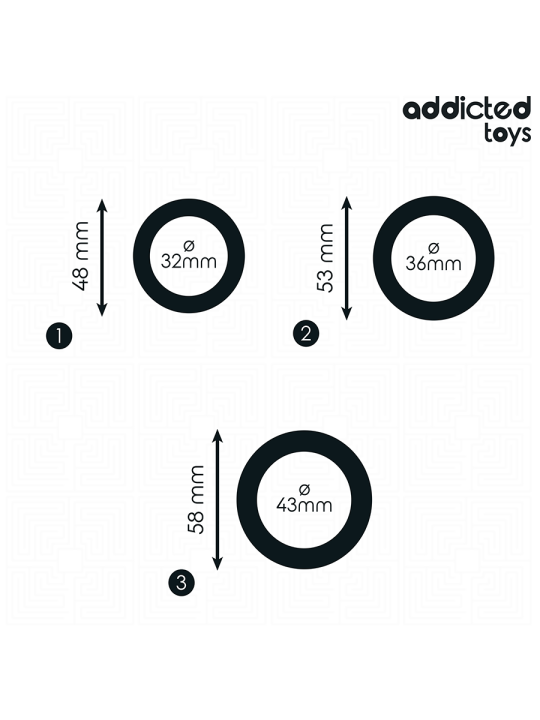 ADDICTED TOYS - SET DE ANILLOS SILICONA