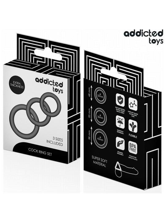 ADDICTED TOYS - SET DE ANILLOS SILICONA