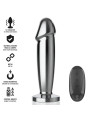 Plug anal Intense de metal con iconos de 10 modos de vibración, carga magnética y control remoto
