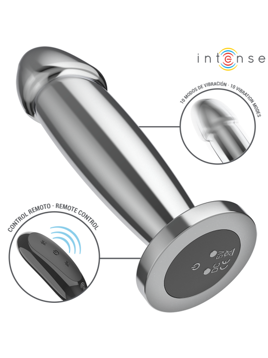Intense Plug Anal Vibrador de Metal con Control Remoto