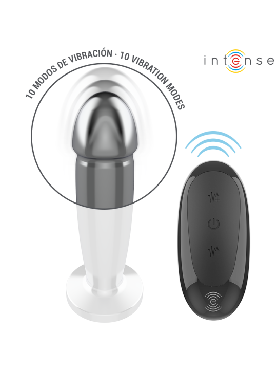 Intense Plug Anal Vibrador de Metal con Control Remoto