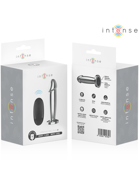 Intense Plug Anal Vibrador de Metal con Control Remoto