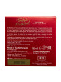 Reverso de la caja de HOT Twilight Natural con los ingredientes, el 80% de alcohol y las advertencias de uso
