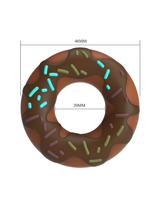 PRETTY LOVE - ANILLO PARA PENE SUPER DONUT MARRÓN