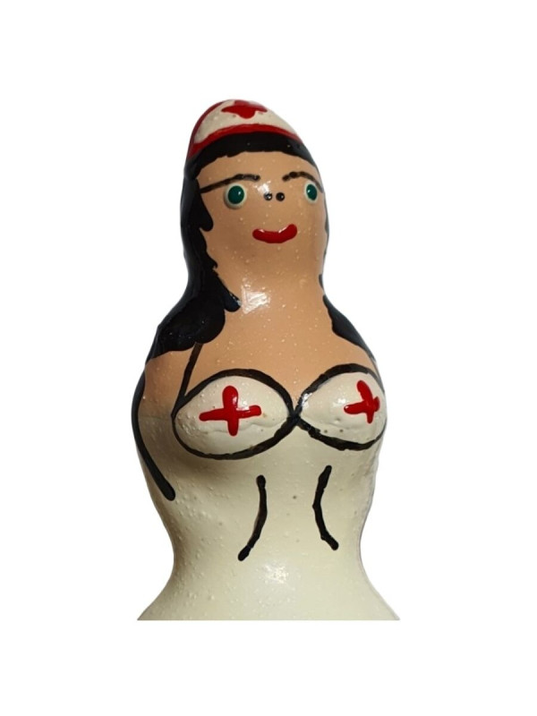CONDOMERIE - PRESERVATIVO DECORATIVO PINTADO A MANO ENFERMERA NEGRA