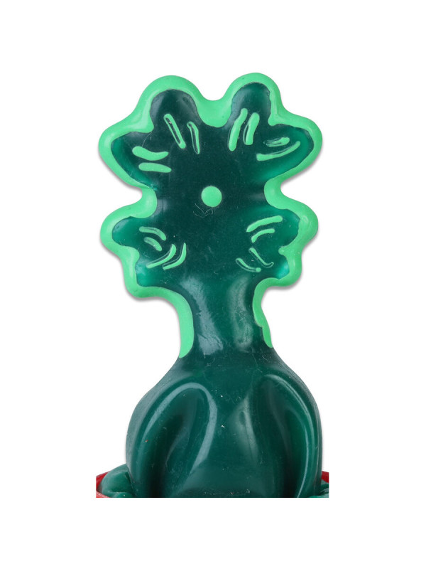 CONDOMERIE - PRESERVATIVO DECORATIVO PINTADO A MANO HOJA DE TRÉBOL