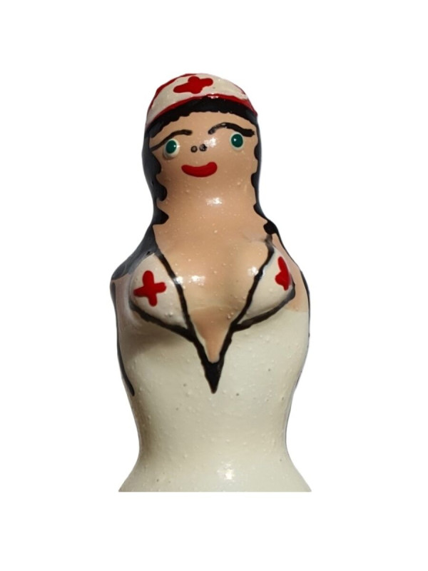CONDOMERIE - PRESERVATIVO DECORATIVO PINTADO A MANO ENFERMERA RUBIA