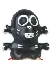 CONDOMERIE - PRESERVATIVO DECORATIVO PINTADO A MANO CALAVERA NEGRA MODELO 1