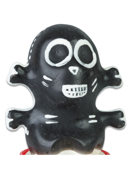 CONDOMERIE - PRESERVATIVO DECORATIVO PINTADO A MANO CALAVERA NEGRA MODELO 1