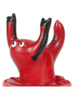 CONDOMERIE - PRESERVATIVO DECORATIVO PINTADO A MANO ESCORPIO ROJO