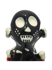 CONDOMERIE - PRESERVATIVO DECORATIVO PINTADO A MANO CALAVERA NEGRA MODELO 2