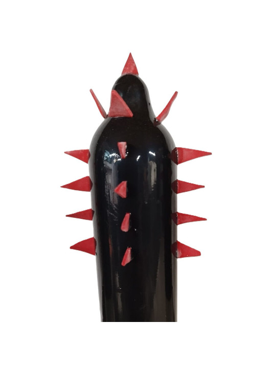 CONDOMERIE - PRESERVATIVO DECORATIVO PINTADO A MANO CACTUS NEGRO XL