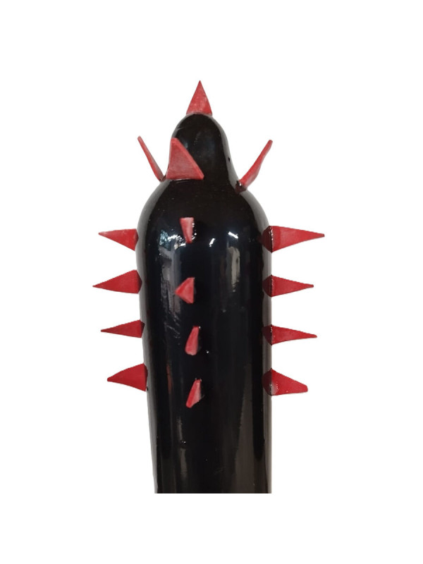 CONDOMERIE - PRESERVATIVO DECORATIVO PINTADO A MANO CACTUS NEGRO XL