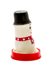 CONDOMERIE - PRESERVATIVO DECORATIVO PINTADO A MANO MUÑECO DE NIEVE
