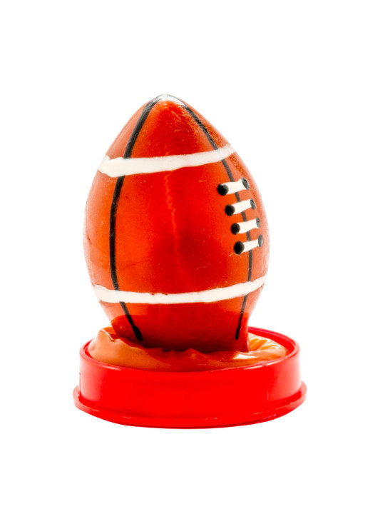 CONDOMERIE - PRESERVATIVO DECORATIVO PINTADO A MANO PELOTA DE RUGBY