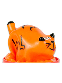 CONDOMERIE - PRESERVATIVO DECORATIVO PINTADO A MANO GATO MODELO 1