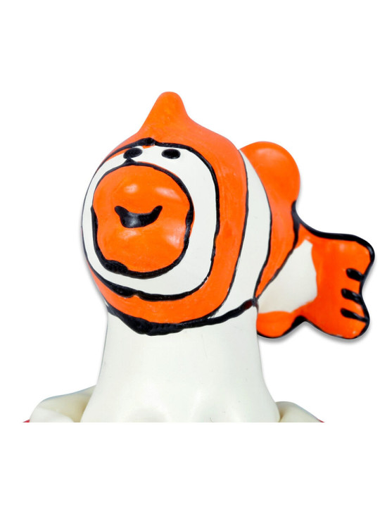 CONDOMERIE - PRESERVATIVO DECORATIVO PINTADO A MANO PESCADO NARANJA