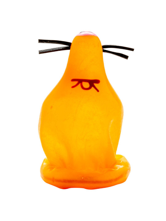 CONDOMERIE - PRESERVATIVO DECORATIVO PINTADO A MANO ZORRO PEGADO