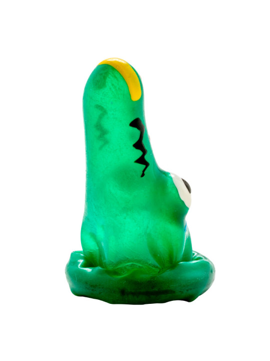 CONDOMERIE - PRESERVATIVO DECORATIVO PINTADO A MANO COCODRILO MODELO 1