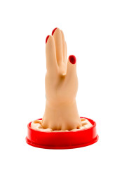 CONDOMERIE - PRESERVATIVO DECORATIVO PINTADO A MANO PALMA DE LA MANO MODELO 1