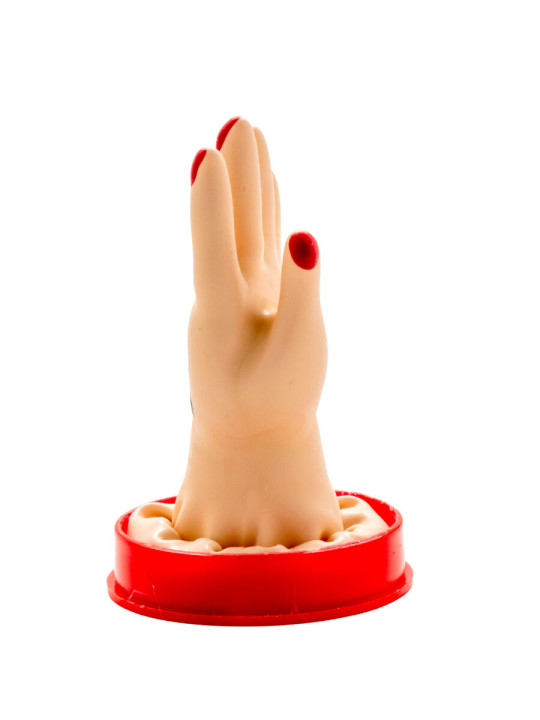 CONDOMERIE - PRESERVATIVO DECORATIVO PINTADO A MANO PALMA DE LA MANO MODELO 1