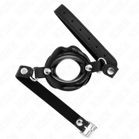 KINK - MORDAZA LABIAL CON CORREA DE POLIPIEL 63 x 2 CM AJUSTABLE 39-58 CM