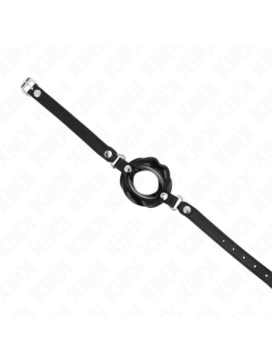 KINK - MORDAZA LABIAL CON CORREA DE POLIPIEL 63 x 2 CM AJUSTABLE 39-58 CM